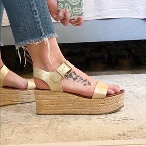 Platform espadrille sandals